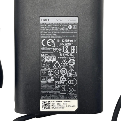 Cargador Dell 65W LA65NM170 | Compatible XPS 13, Latitude 5000 & 7000 Series | Usado